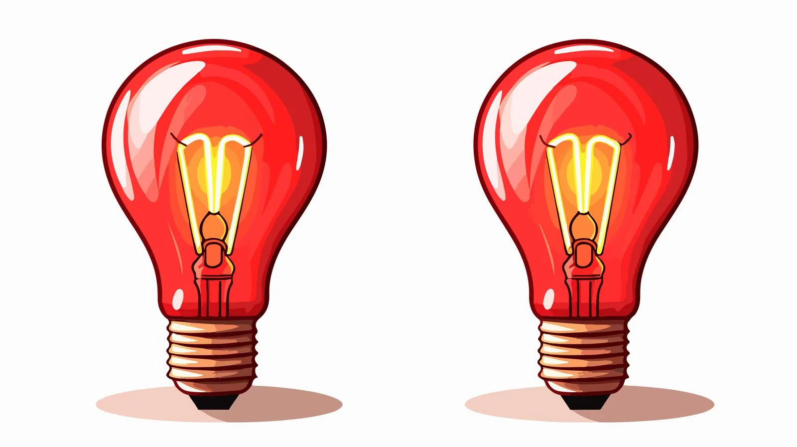 Vintage Red Light Bulb Illustration — free download from Dotvec