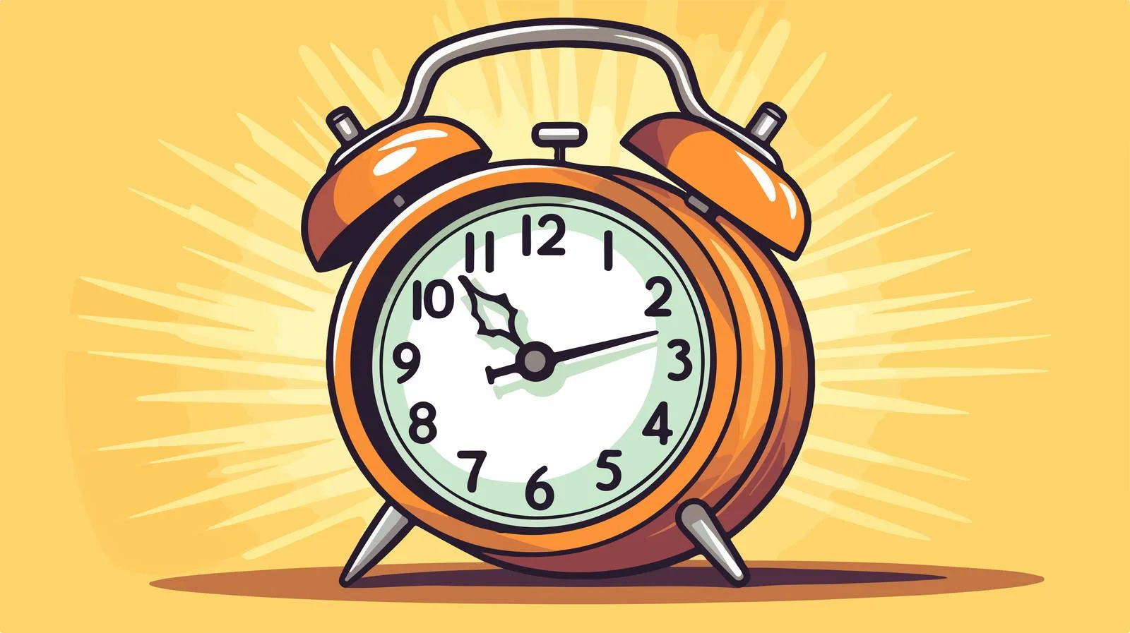 Vintage Alarm Clock Vector Illustration — free download from Dotvec