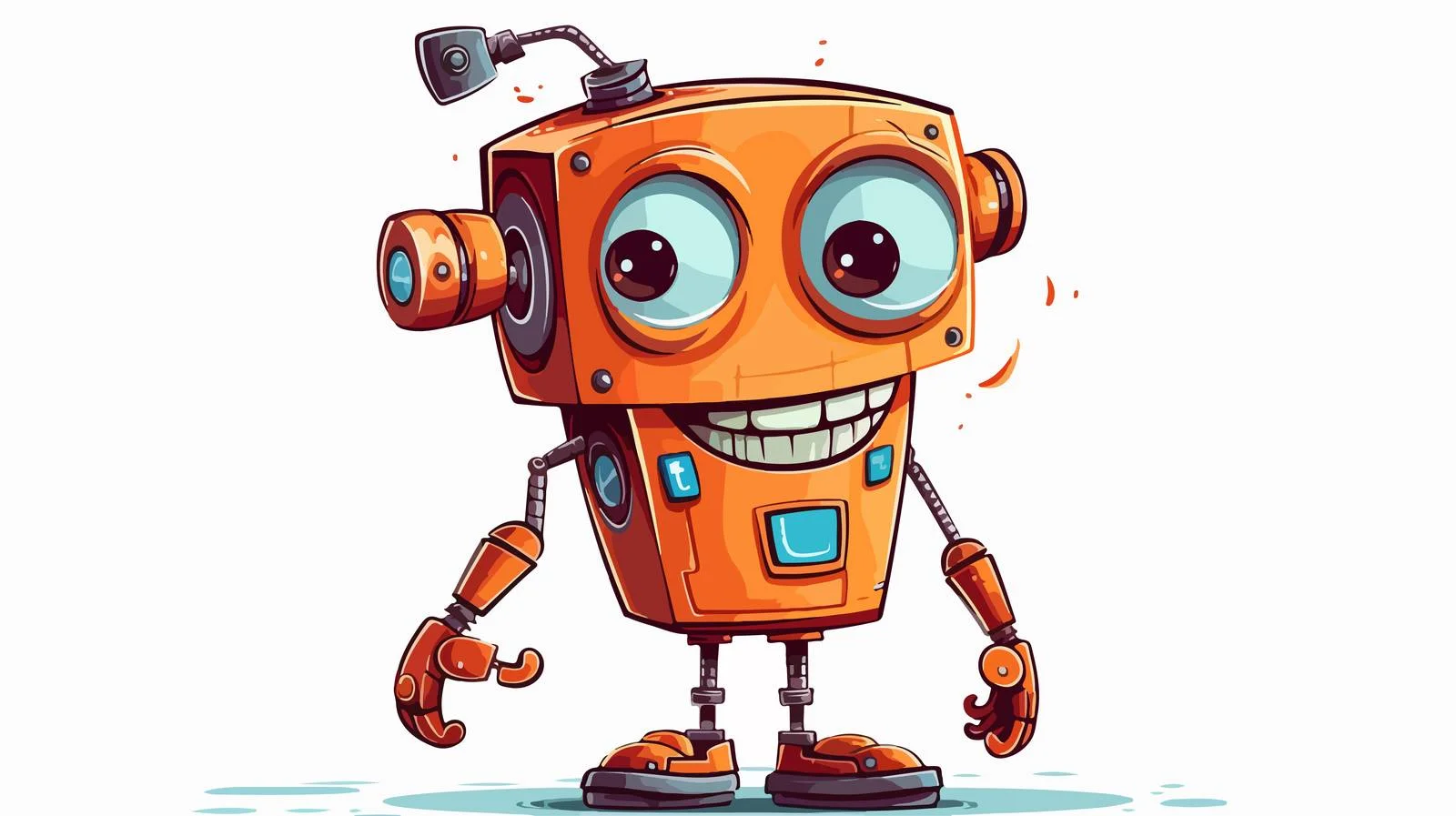 Vintage Cartoon Robot Illustration — free download from Dotvec