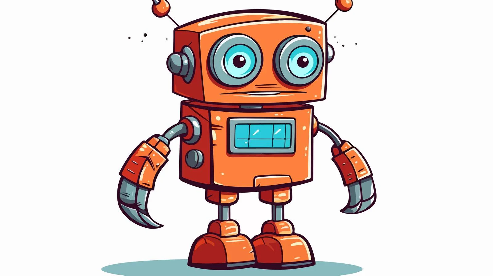 Vintage Cartoon Robot Illustration — free download from Dotvec