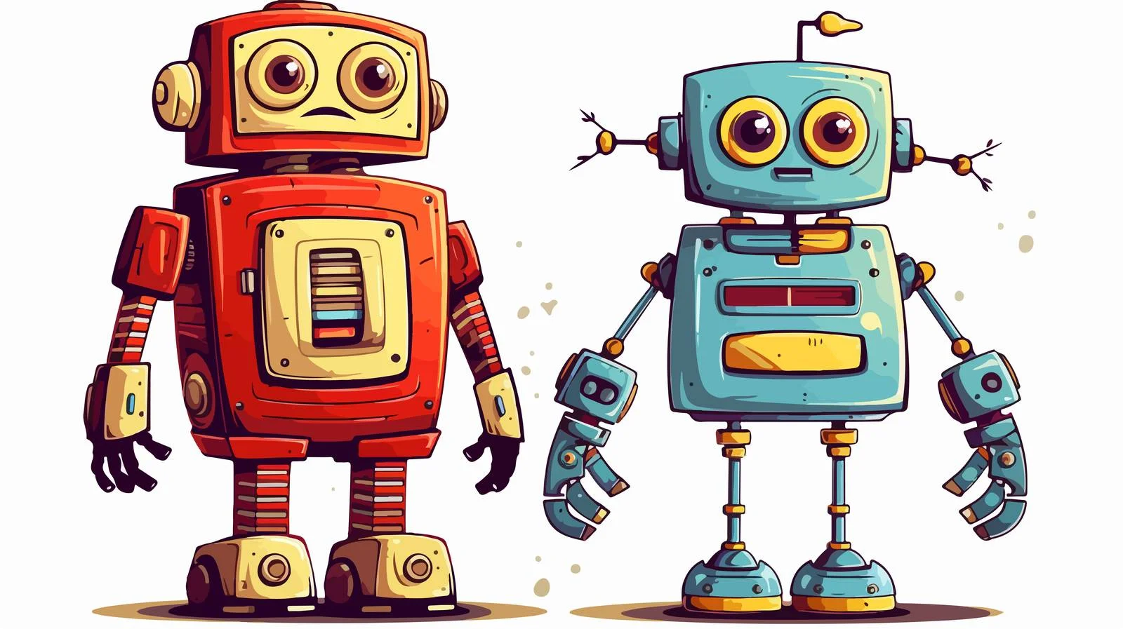 Vintage Robot Stock Illustration — free download from Dotvec
