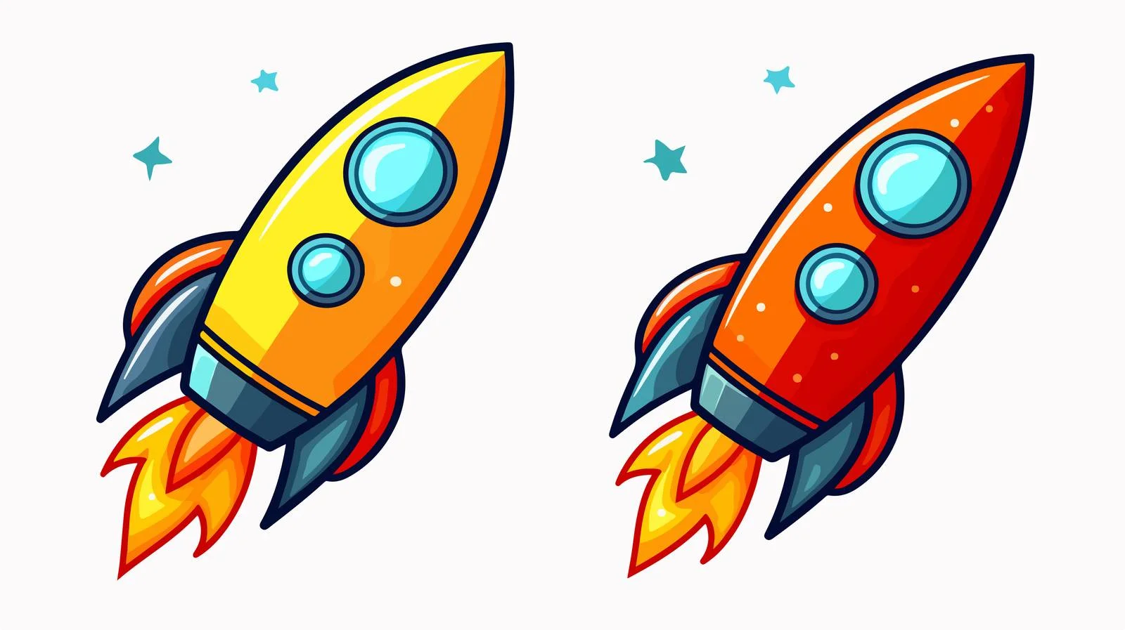 Retro Cartoon Rocket Vector Illustration — free download from Dotvec