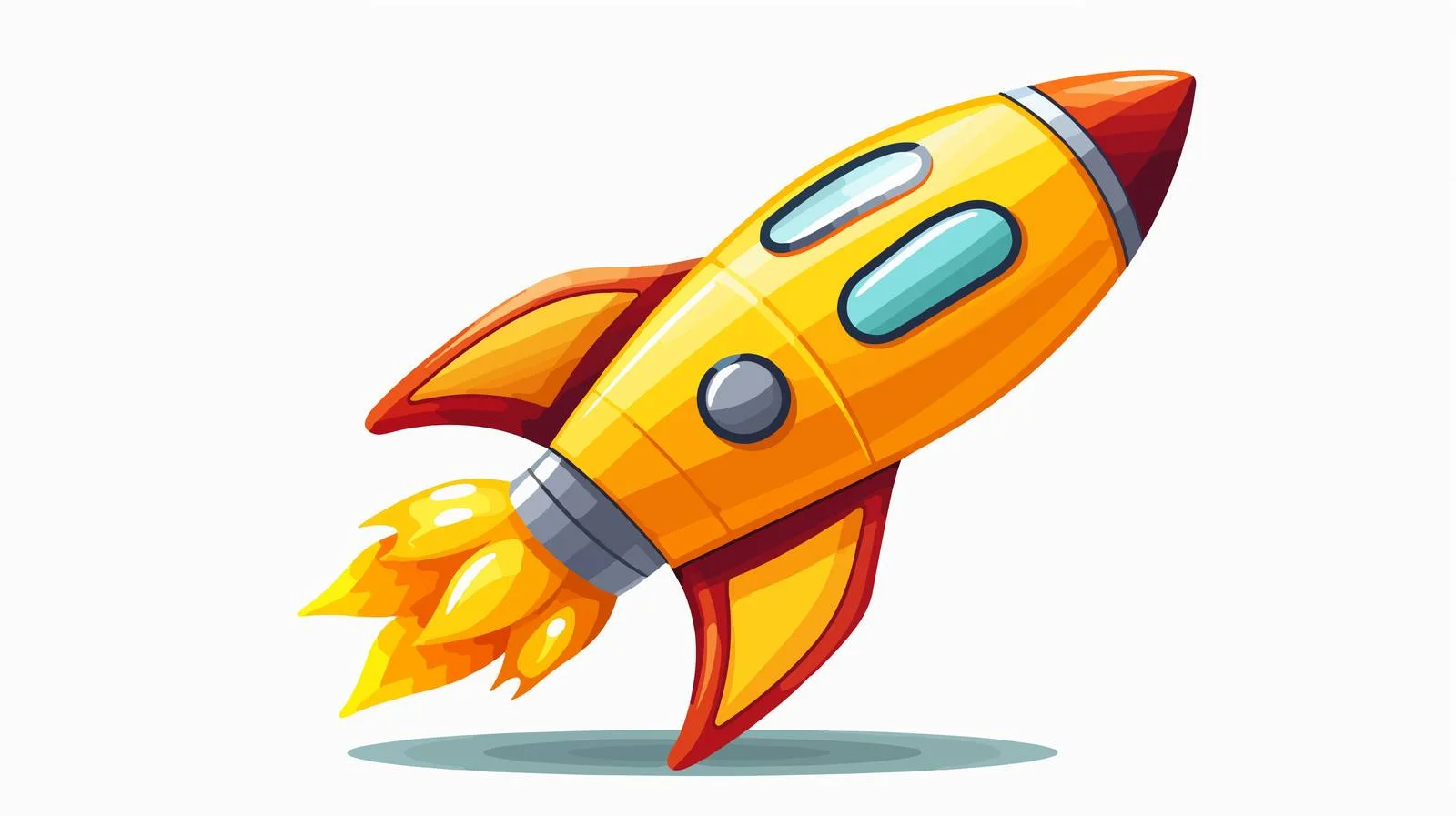 Retro Cartoon Rocket Vector Illustration — free download from Dotvec