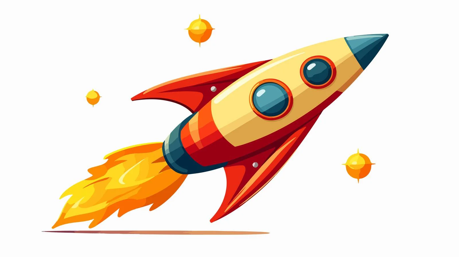 Vintage Cartoon Rocket Vector Illustration — free download from Dotvec