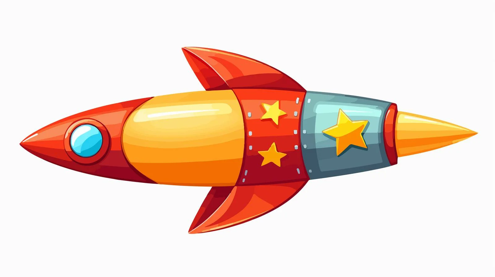 Retro Cartoon Rocket Vector Illustration — free download from Dotvec
