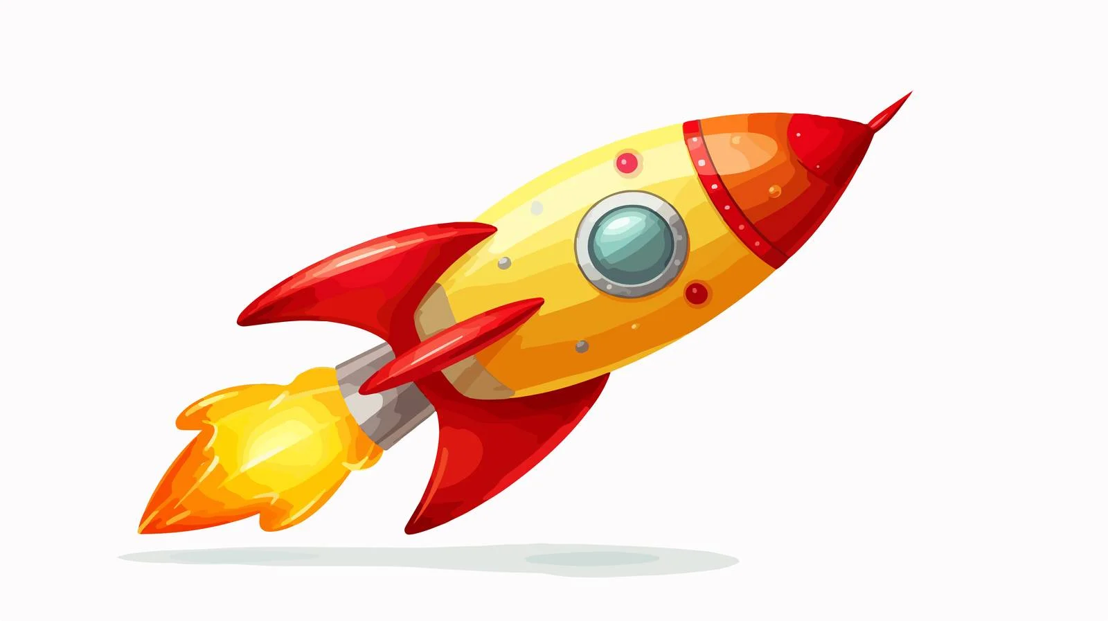 Vintage Rocket Cartoon Illustration — free download from Dotvec