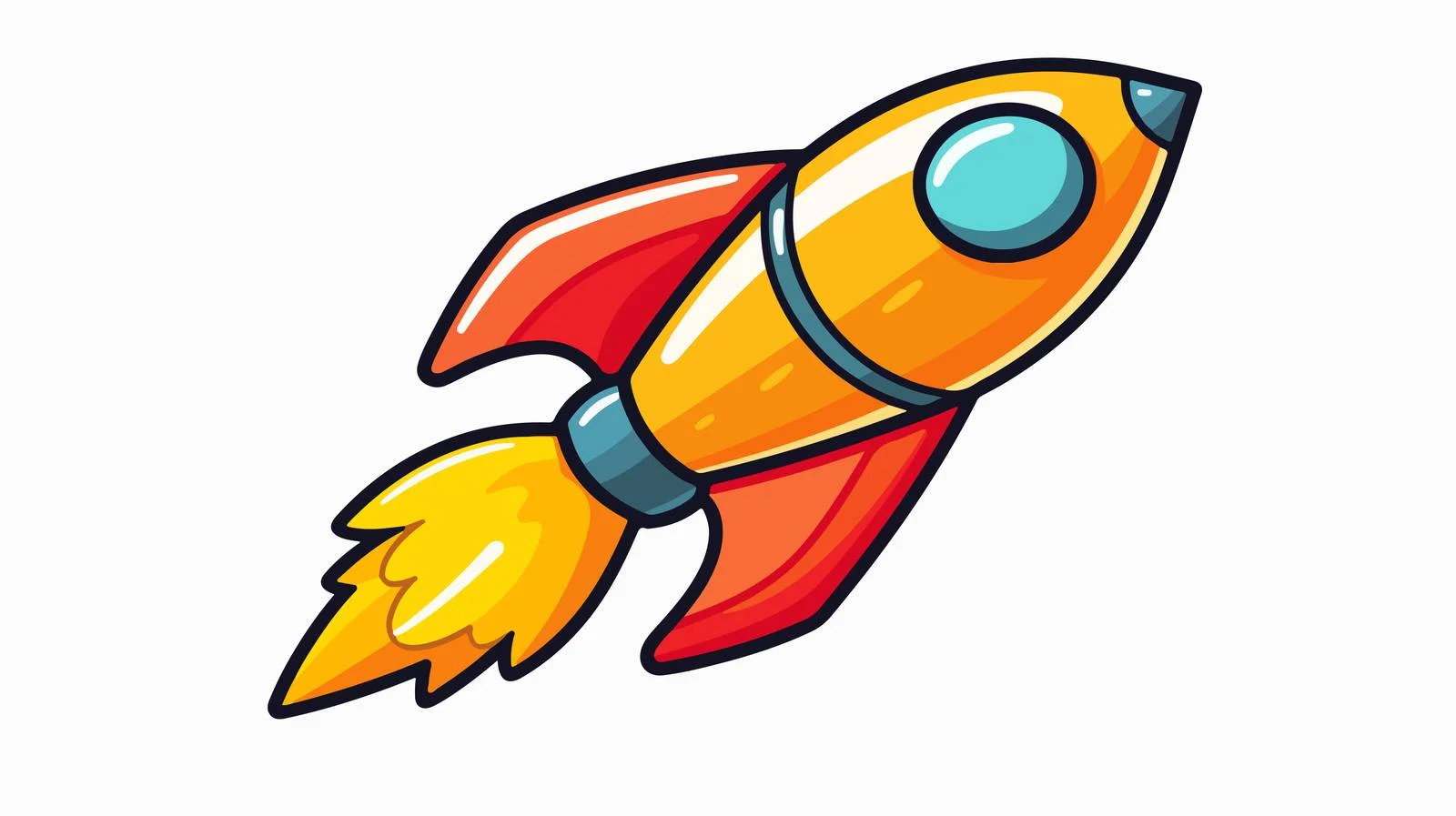 Vintage Rocket Illustration in Flight — free download from Dotvec