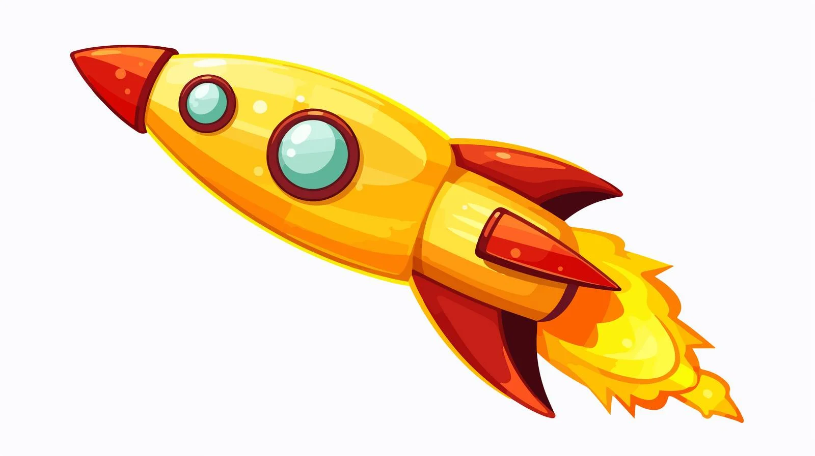 Vintage Rocket Cartoon Illustration — free download from Dotvec