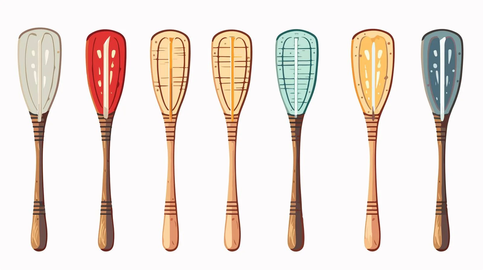 Vintage Rowing Oars Vector Illustration — free download from Dotvec