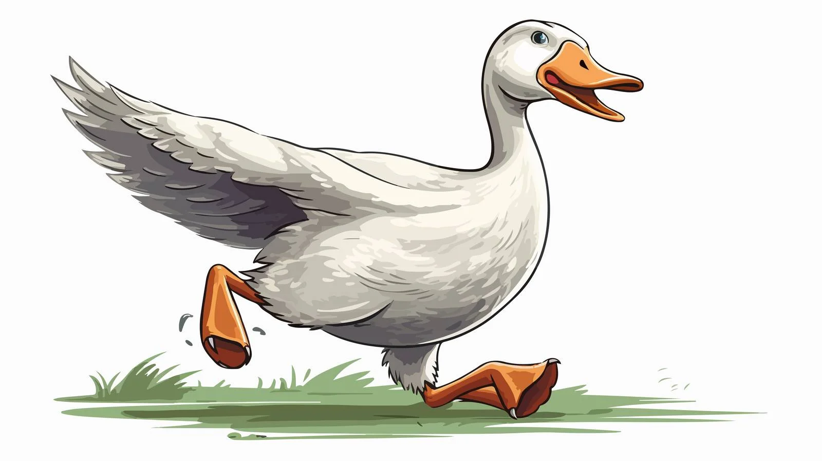 Vintage Running Goose Stock Illustration — free download from Dotvec
