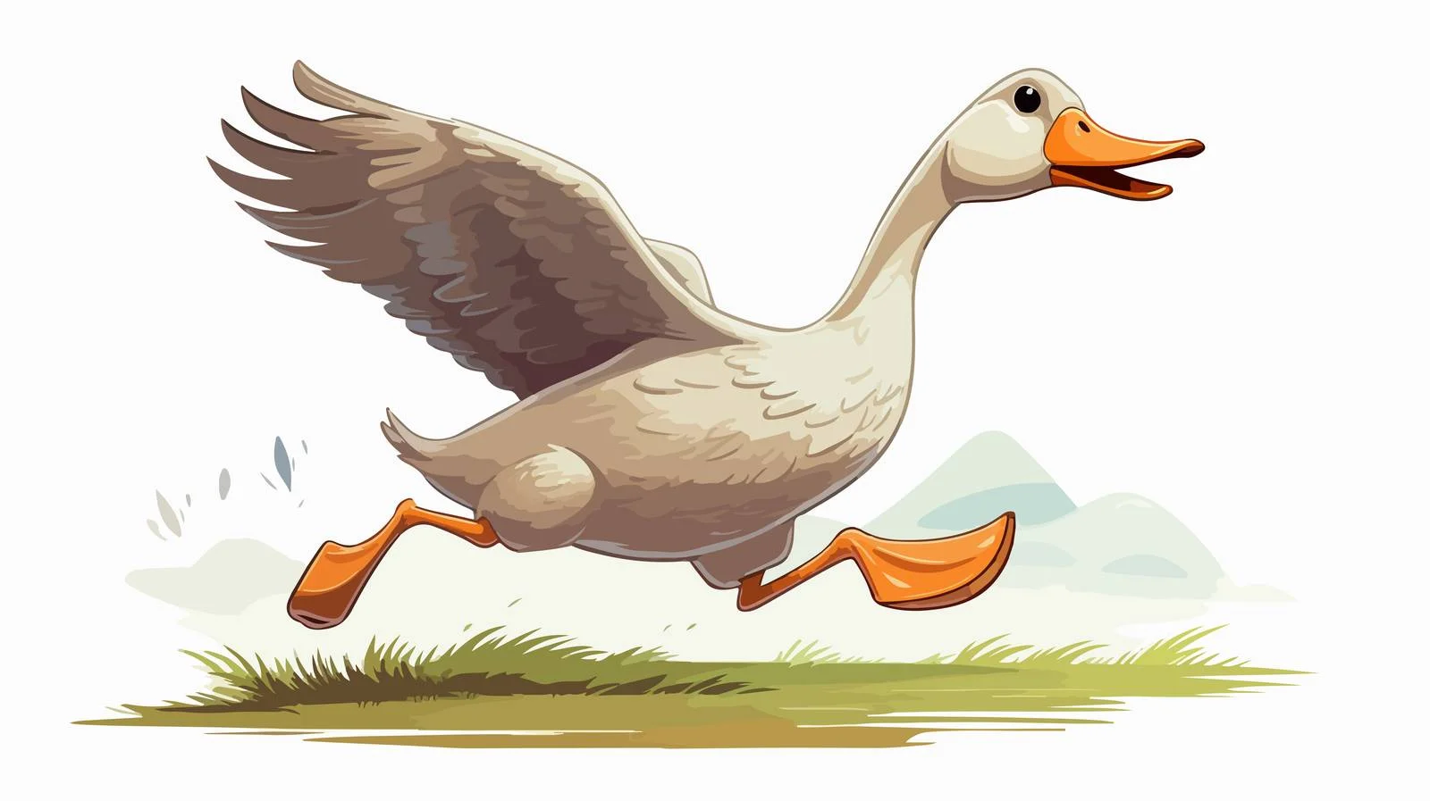 Vintage Goose Cartoon Illustration — free download from Dotvec