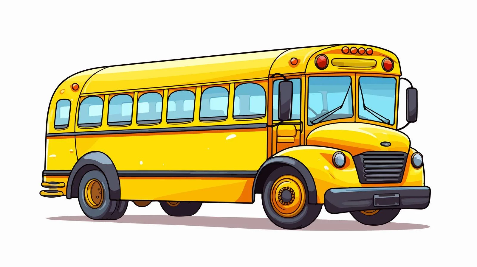 Vintage School Bus Vector Illustration — free download from Dotvec