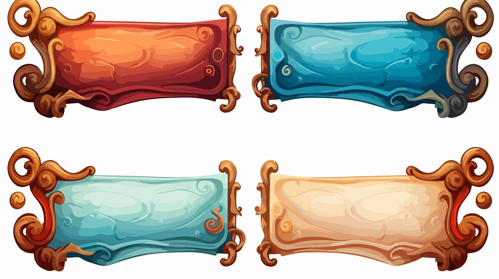 Retro Cartoon Scroll Banner — free download from Dotvec