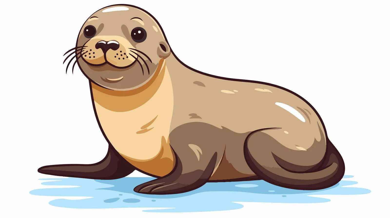 Retro Cartoon Seal Vector Illustration — free download from Dotvec