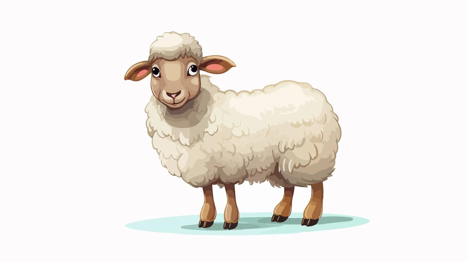 Retro Cartoon Sheep Illustration — free download from Dotvec