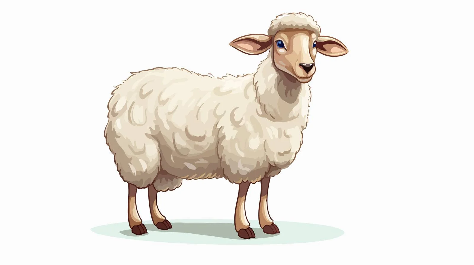 Retro Cartoon Sheep Stock Illustration — free download from Dotvec