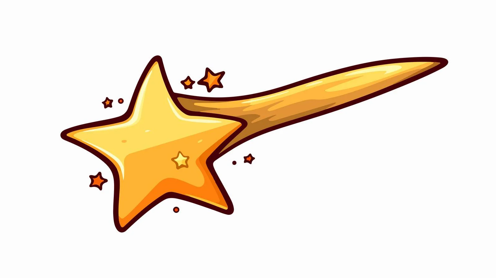 Retro Cartoon Shooting Star Illustration — free download from Dotvec