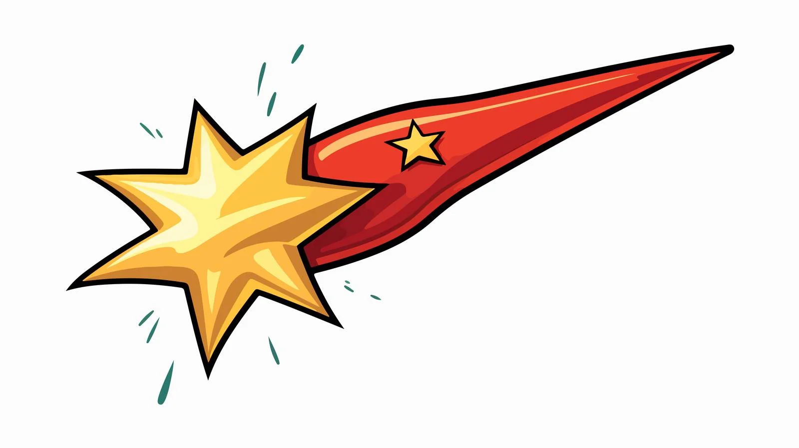 Whimsical Shooting Star Cartoon Illustration — free download from Dotvec