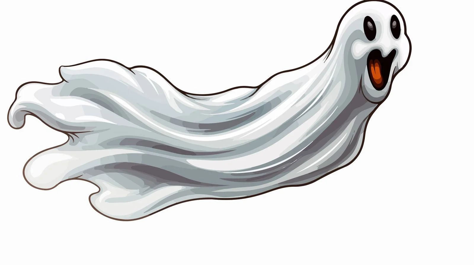 Vintage Shrieking Ghost Vector Illustration — free download from Dotvec