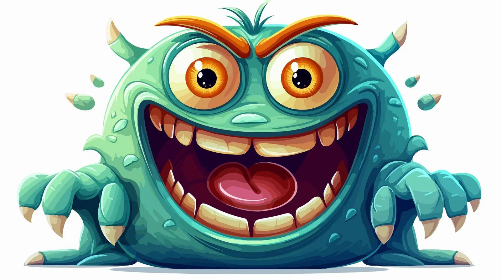 Vintage Cartoon Shrieking Monster Illustration — free download from Dotvec