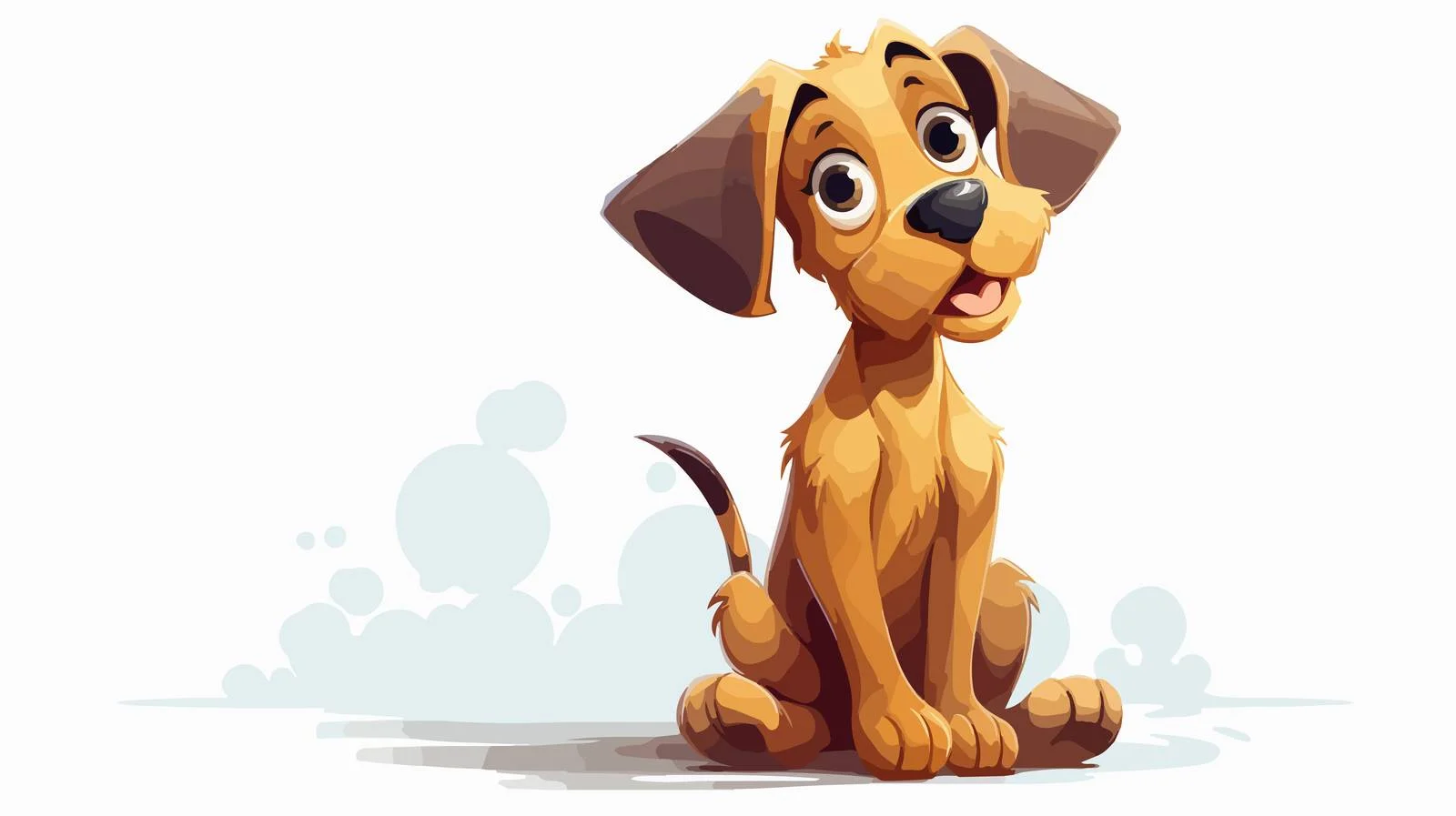 Vintage Cartoon Dog with Thought Bubble — free download from Dotvec