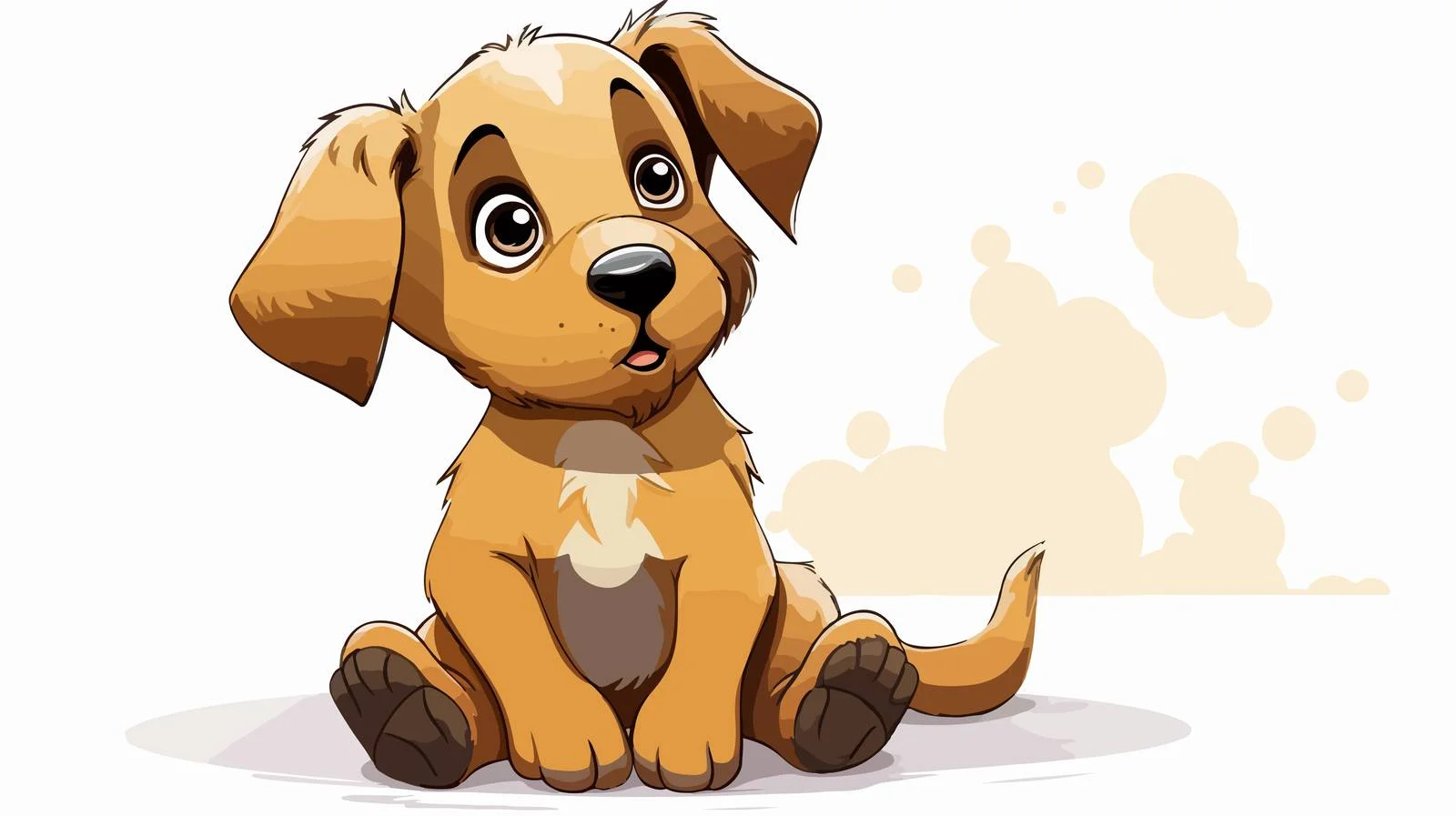 Retro Cartoon Dog with Thought Bubble — free download from Dotvec