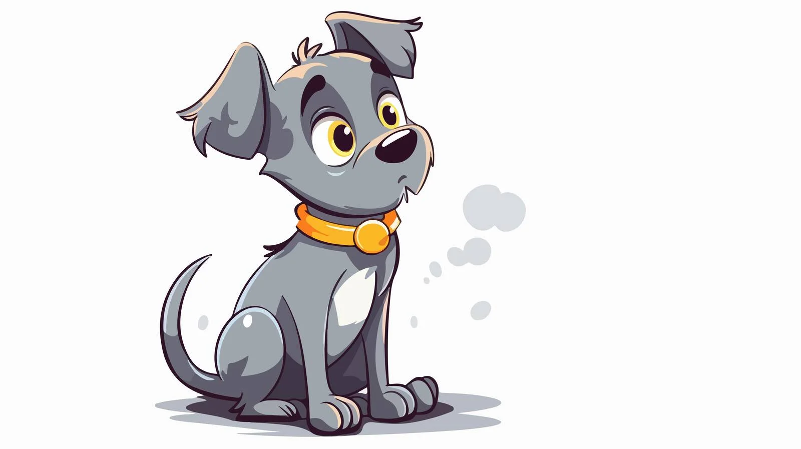 Charming Cartoon Dog with Thought Bubble — free download from Dotvec