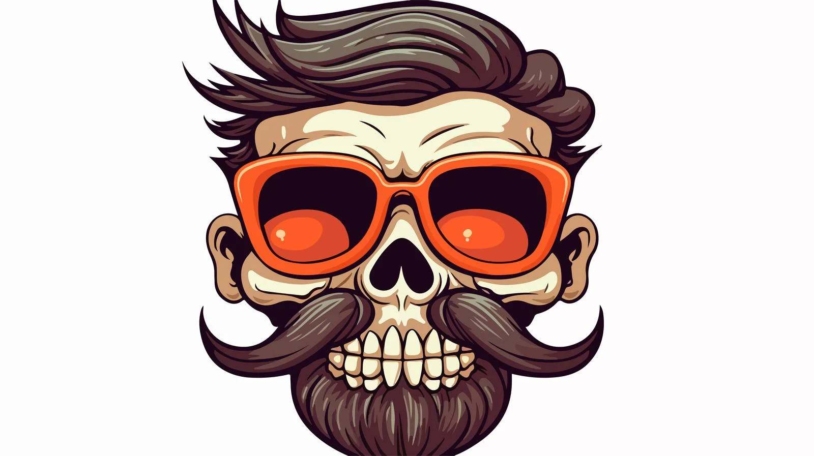 Vintage Cartoon Skull Illustration — free download from Dotvec