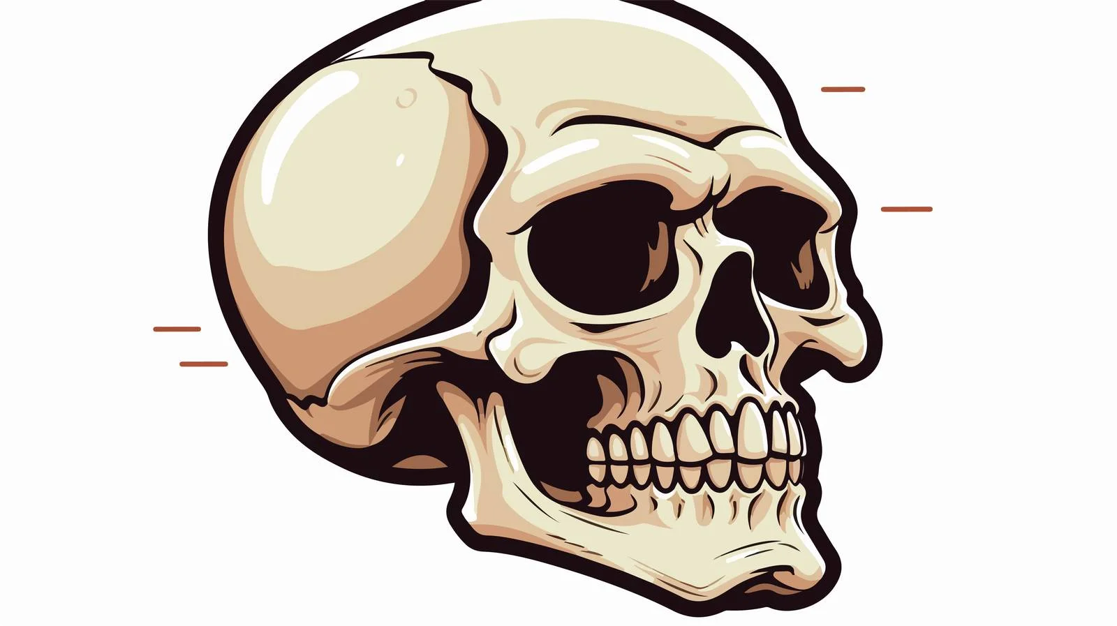 Vintage Skull with Speech Bubble Illustration — free download from Dotvec