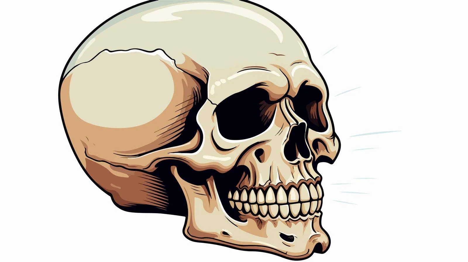 Vintage Skull Speech Bubble Illustration — free download from Dotvec