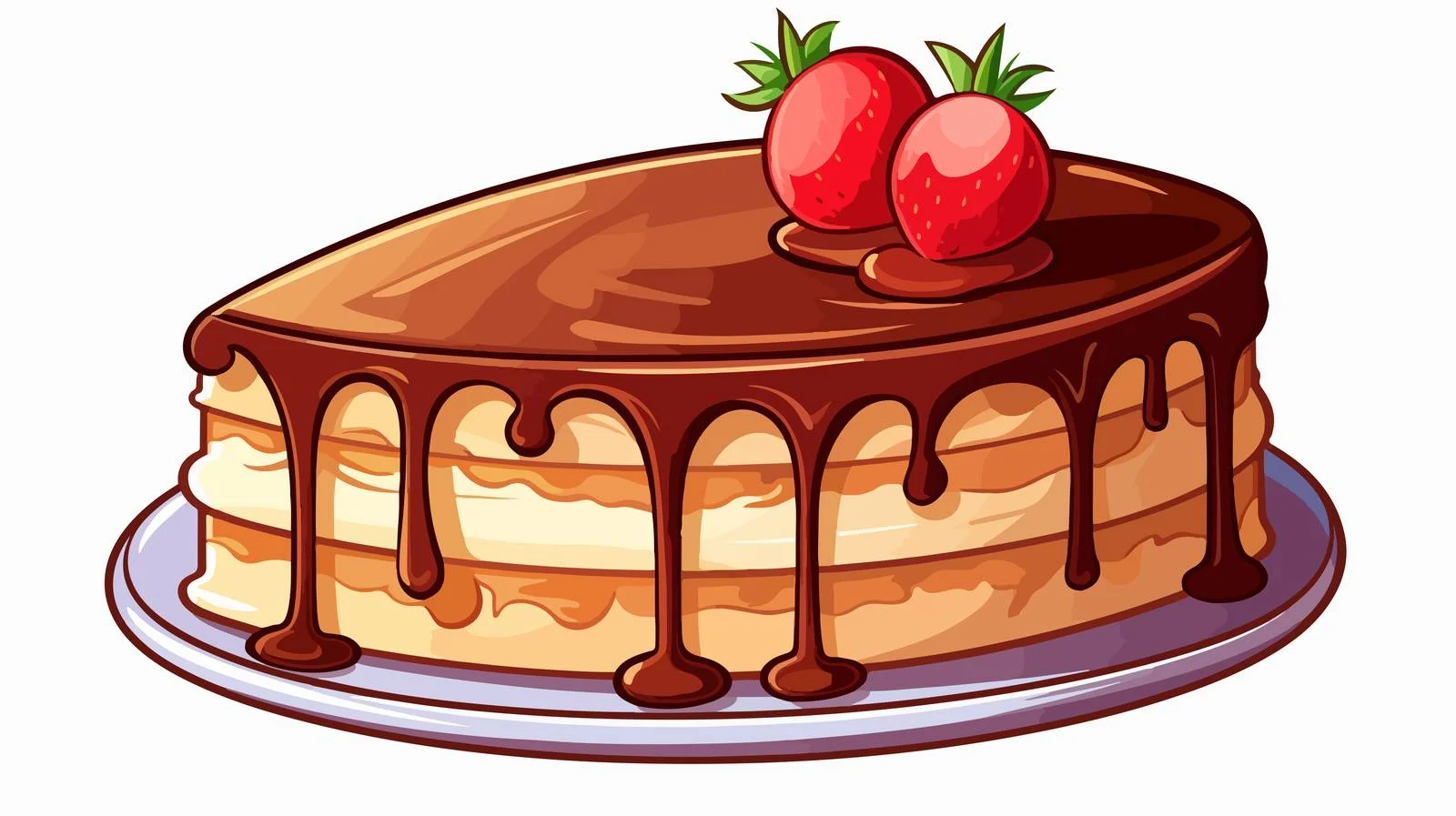 Vintage Cartoon Cake Slice Vector Illustration — free download from Dotvec