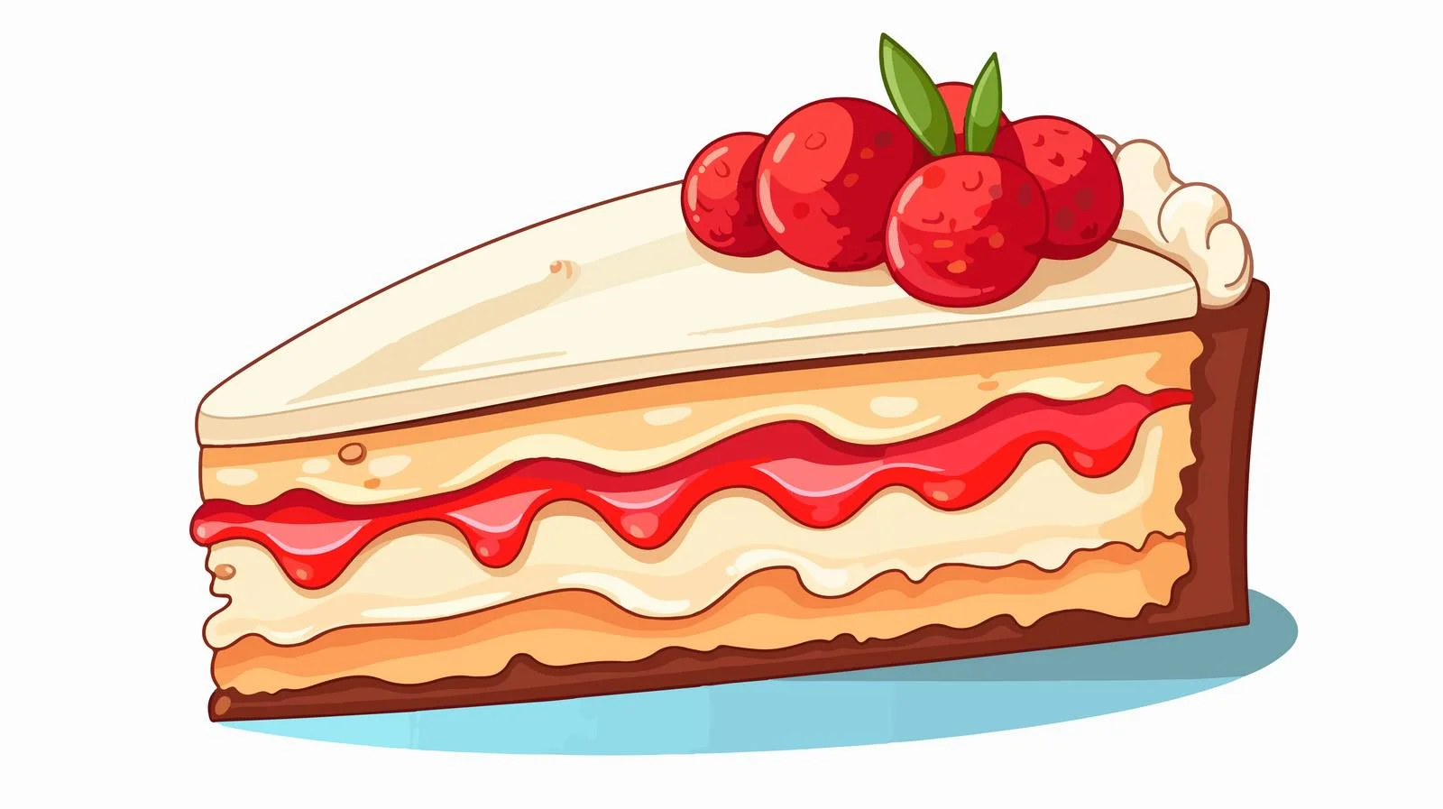 Vintage Cake Slice Illustration — free download from Dotvec