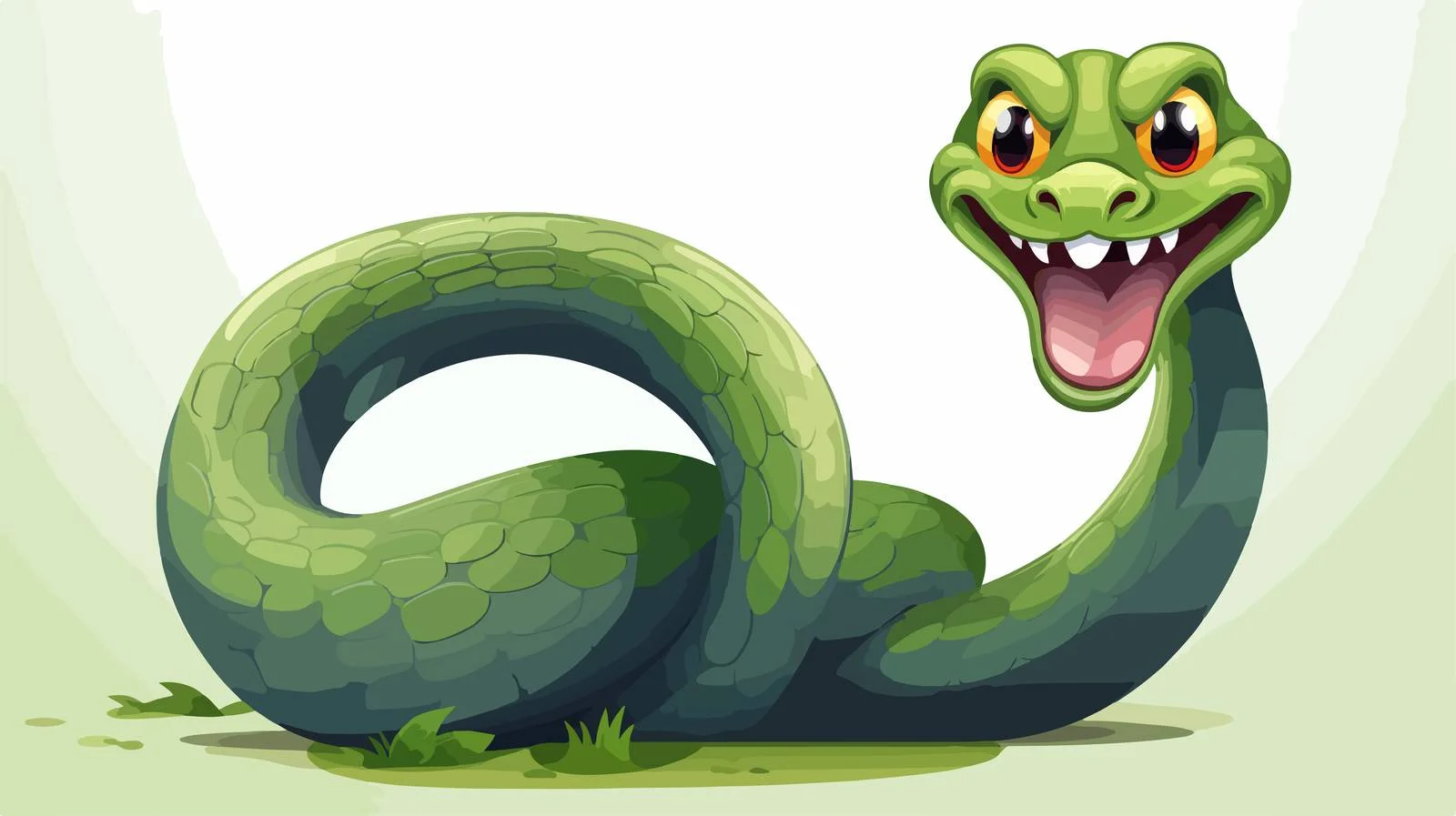 Retro Cartoon Snake Vector Illustration — free download from Dotvec