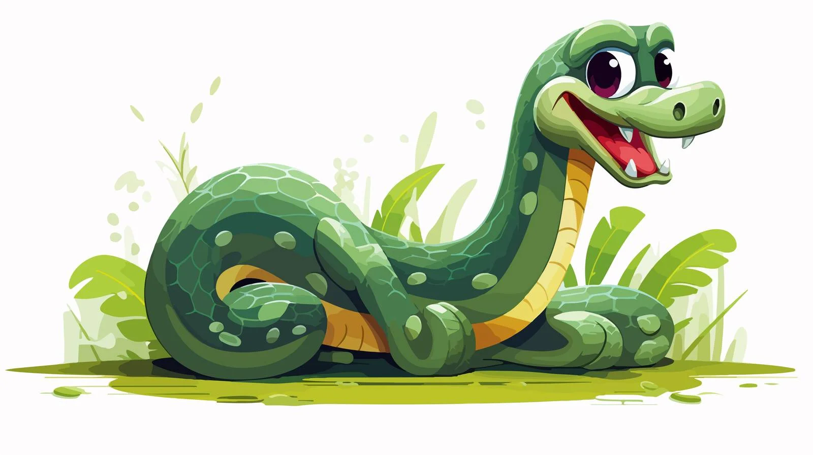 Retro Cartoon Snake Vector Illustration — free download from Dotvec