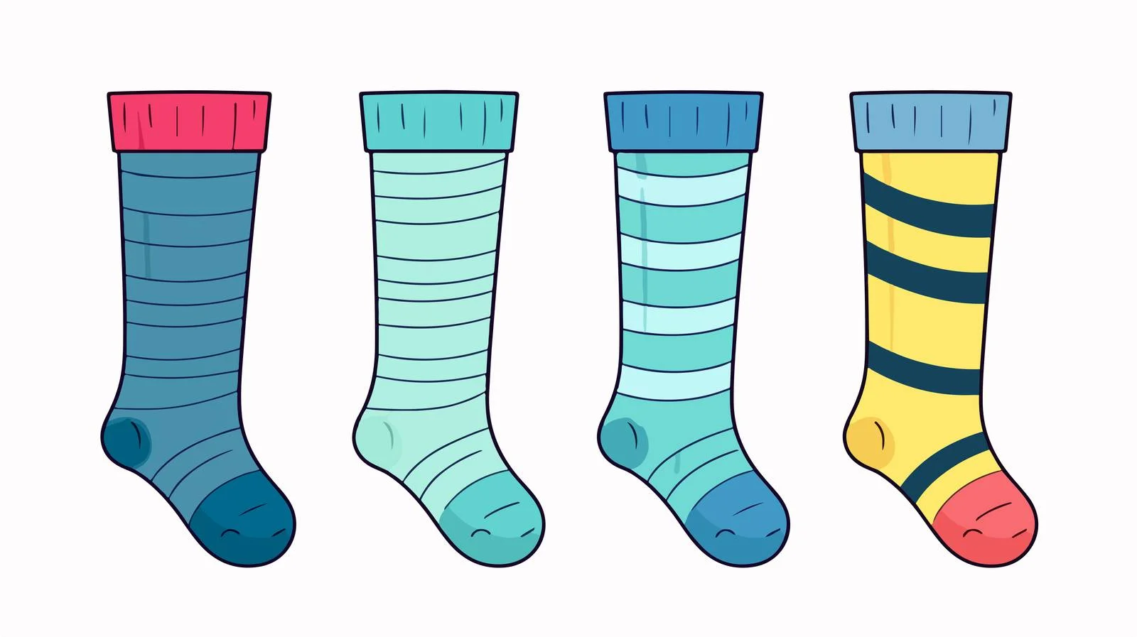 Retro Cartoon Socks Vector Illustration — free download from Dotvec