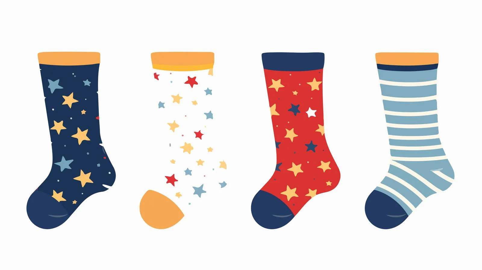 Retro Cartoon Socks Vector Illustration — free download from Dotvec