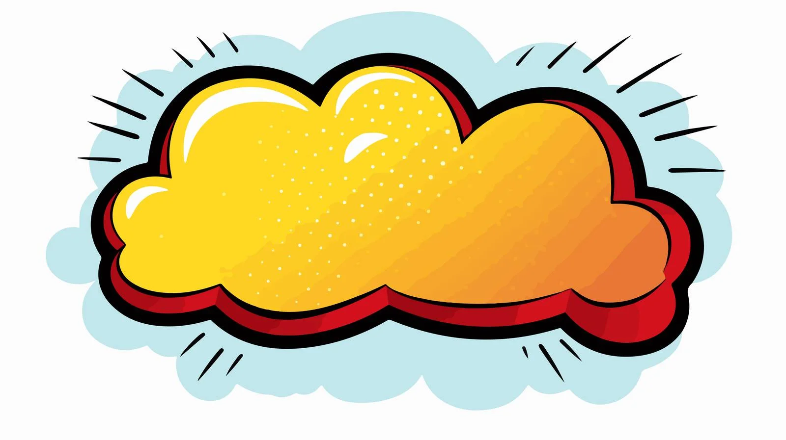 Retro Cartoon Speech Bubble Symbol Vector — free download from Dotvec