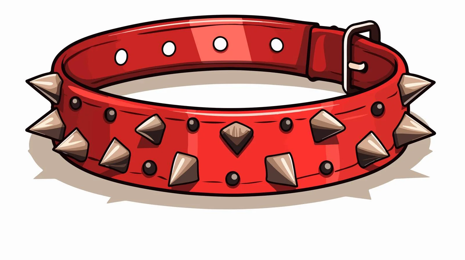 Retro Cartoon Dog Collar Illustration — free download from Dotvec