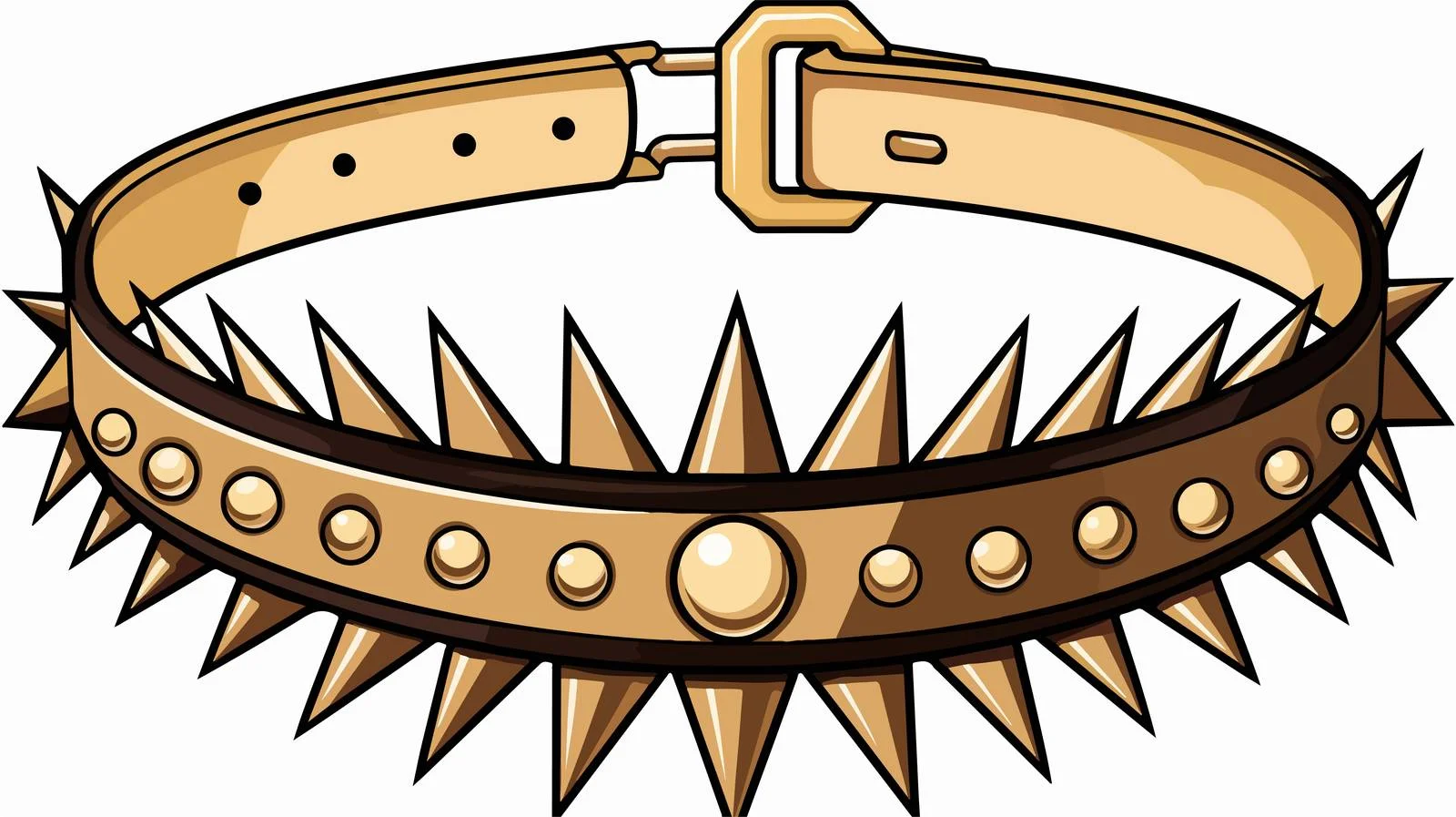 Retro Cartoon Dog Collar Illustration — free download from Dotvec