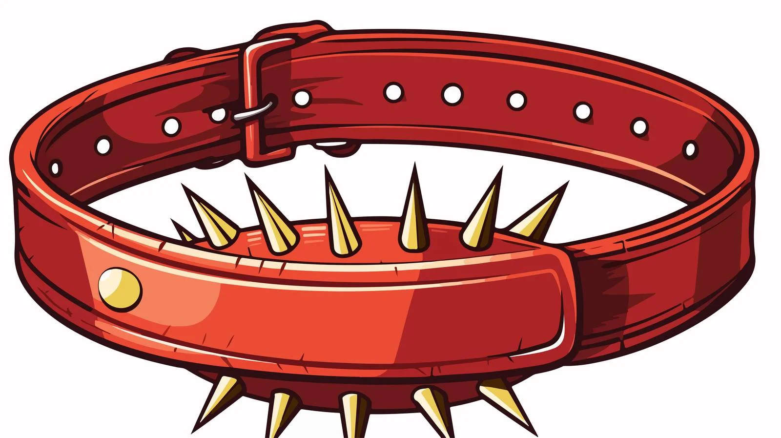 Retro Cartoon Dog Collar Illustration — free download from Dotvec
