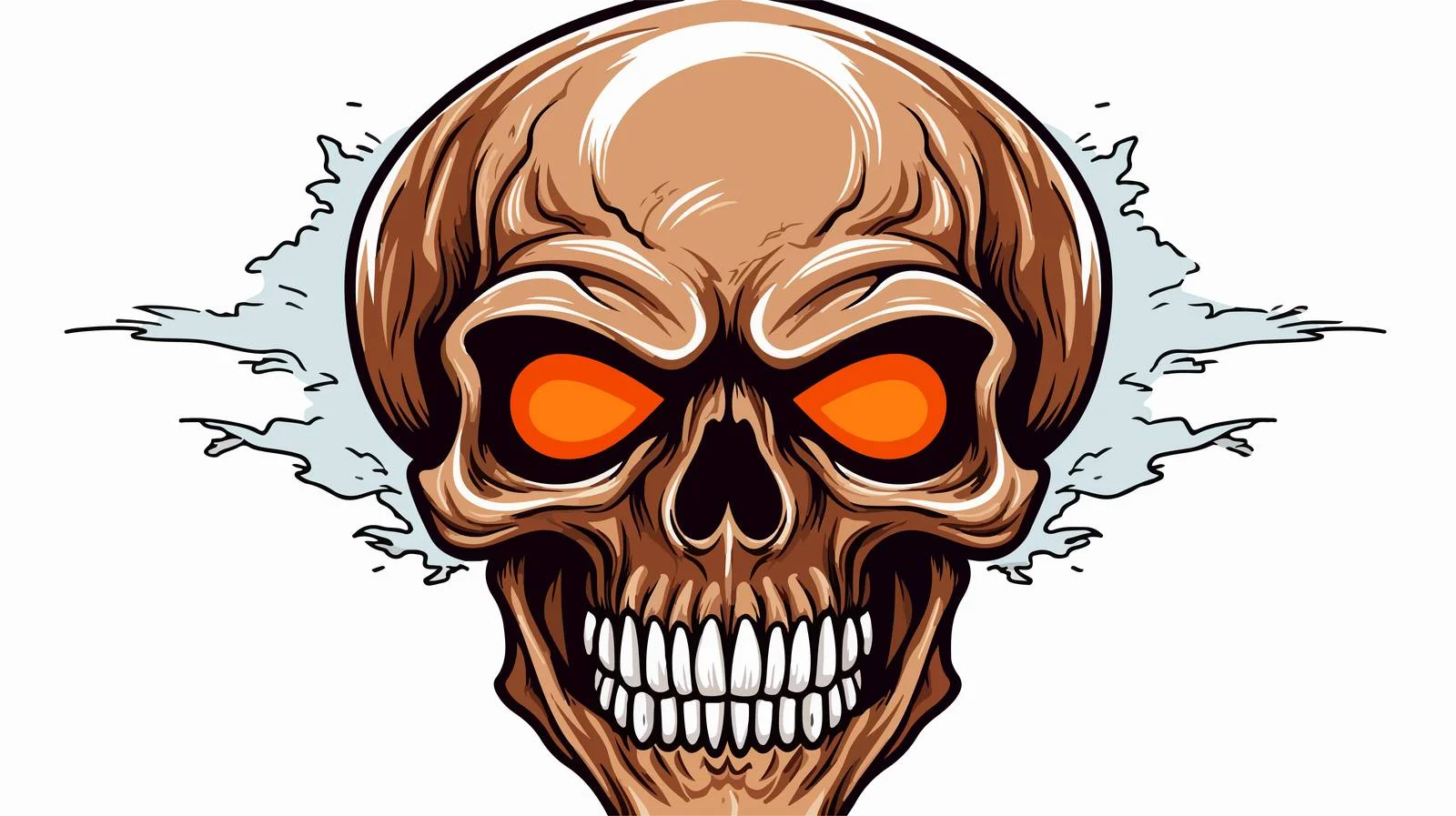 Spooky Cartoon Skull Vector Illustration — free download from Dotvec