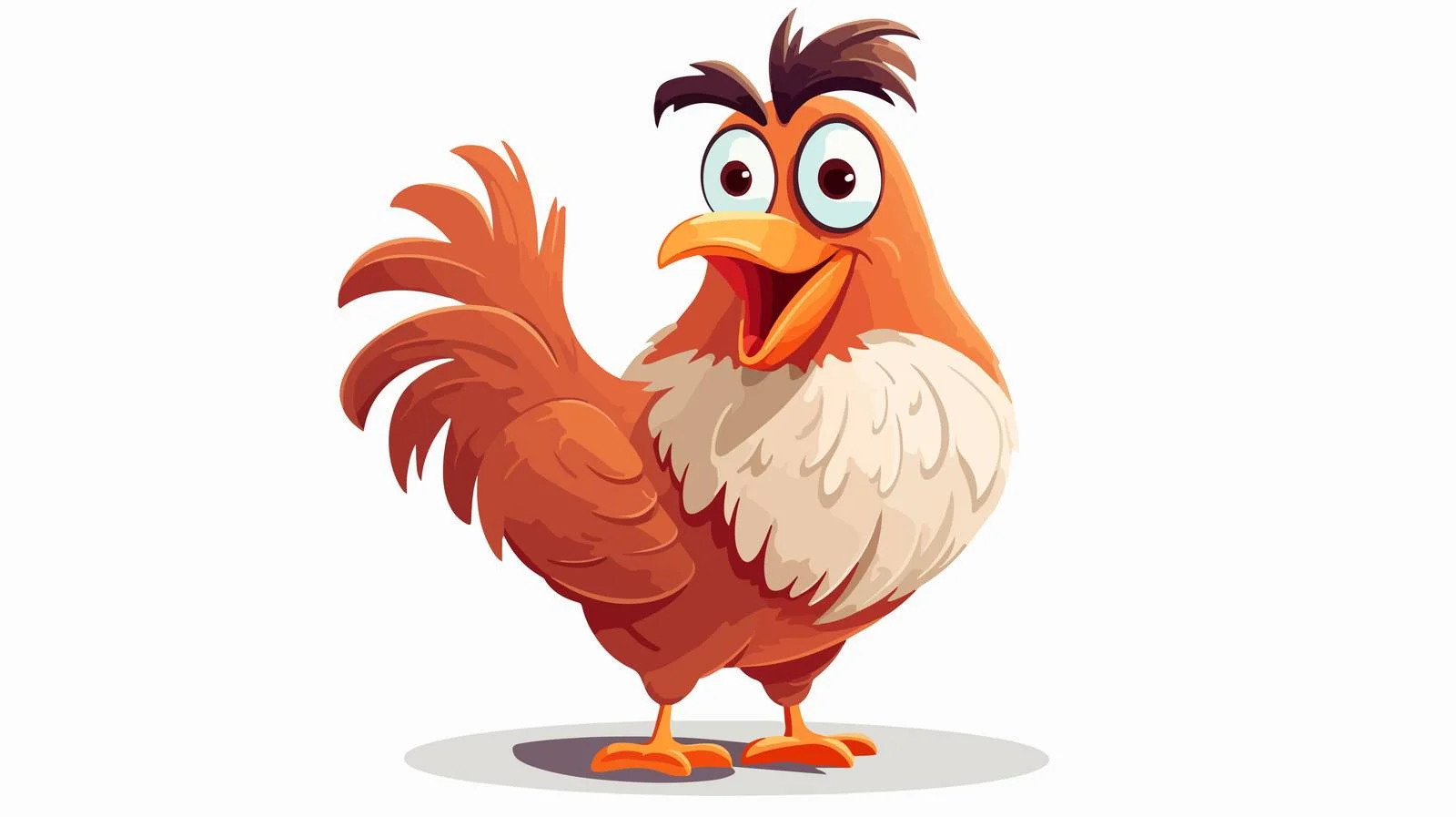 Retro Cartoon Squawking Chicken Vector Illustration — free download from Dotvec
