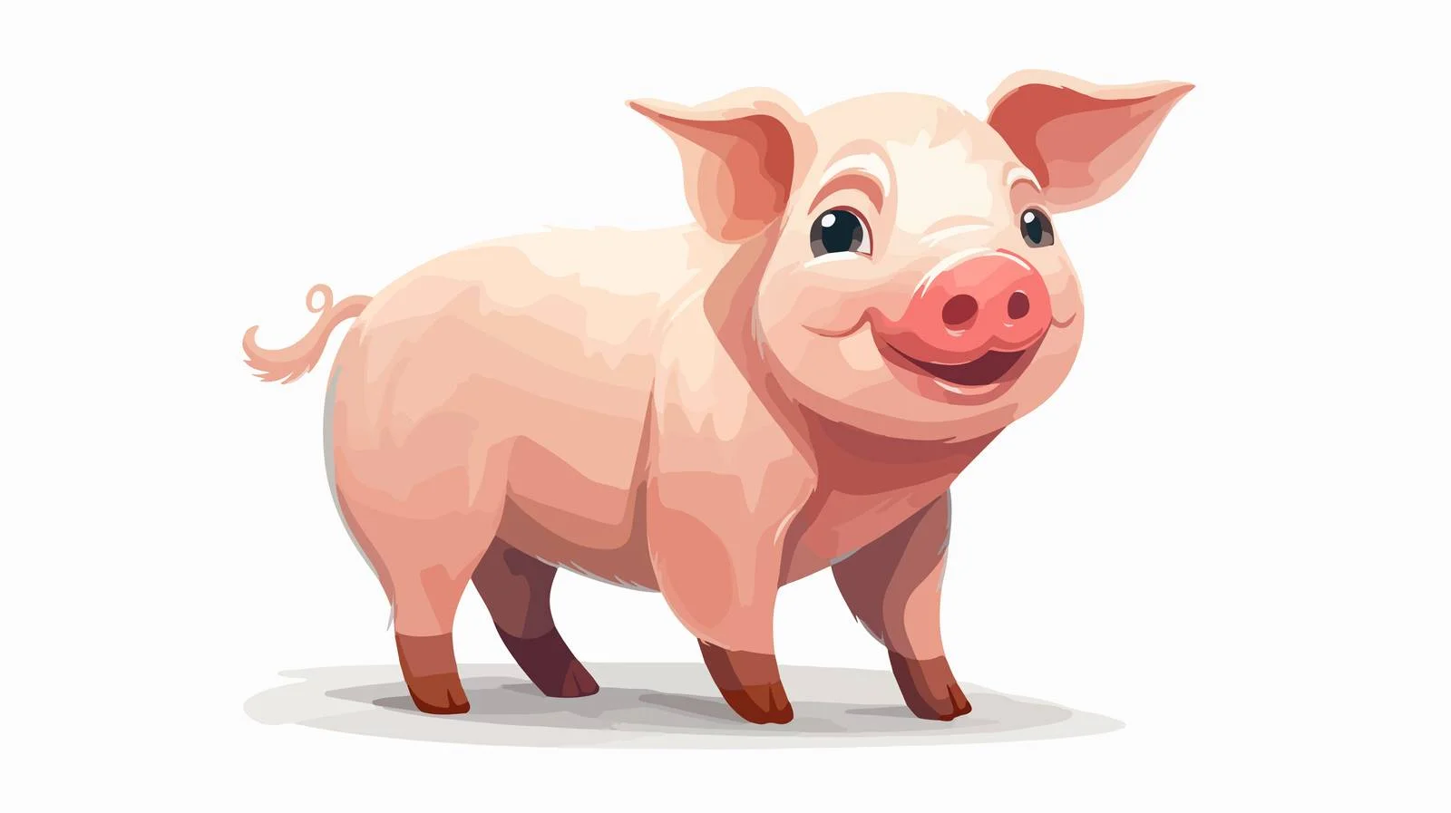 Vintage Pig Cartoon Illustration — free download from Dotvec