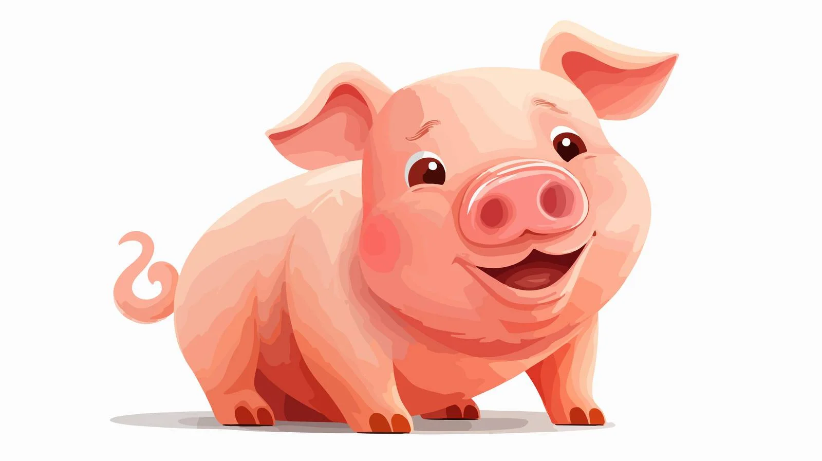 Vintage Squealing Pig Vector Illustration — free download from Dotvec
