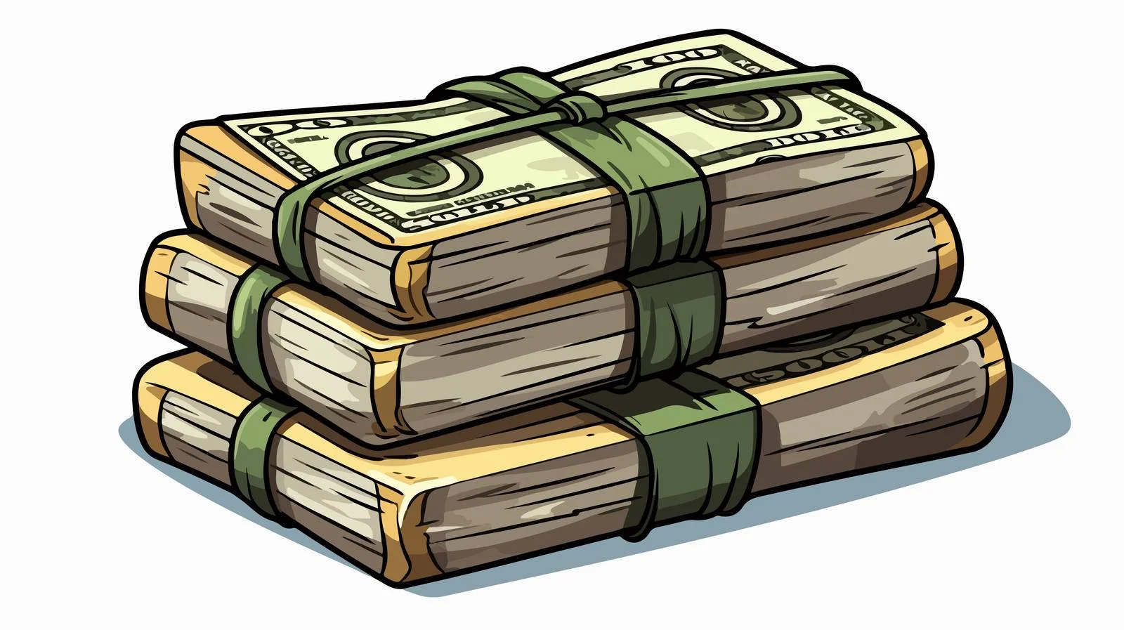Vintage Money Stack Illustration — free download from Dotvec