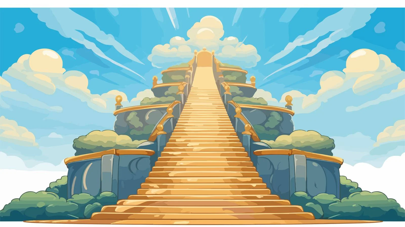 Vintage Stairway to Heaven Illustration — free download from Dotvec
