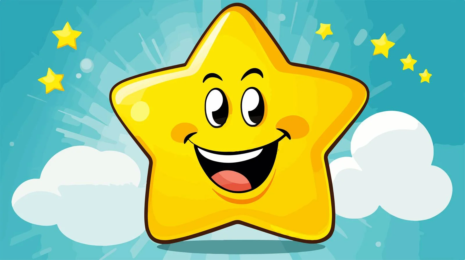 Vintage Star Thought Bubble Vector Illustration — free download from Dotvec