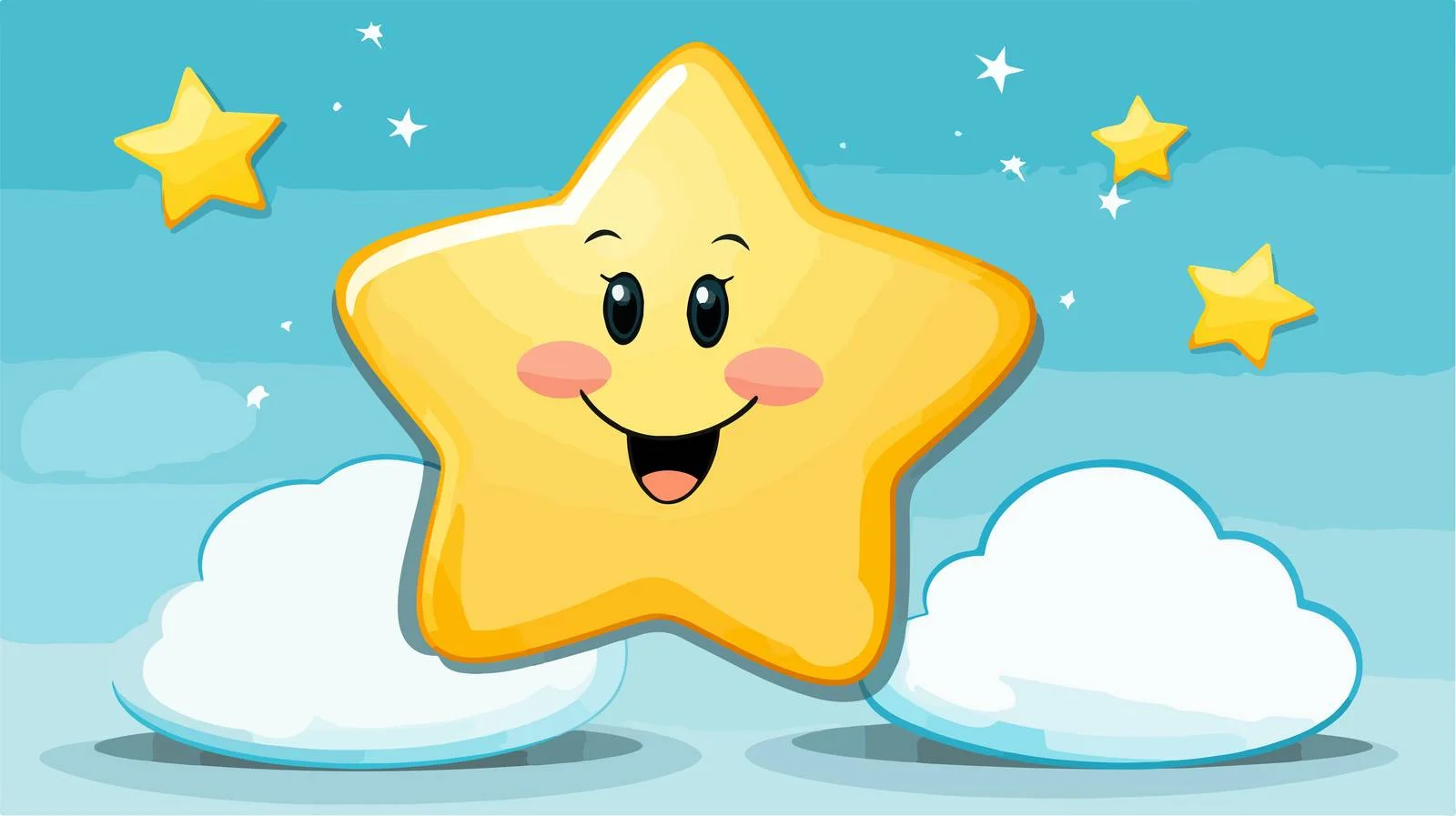 Vintage Star Thought Bubble Vector Illustration — free download from Dotvec