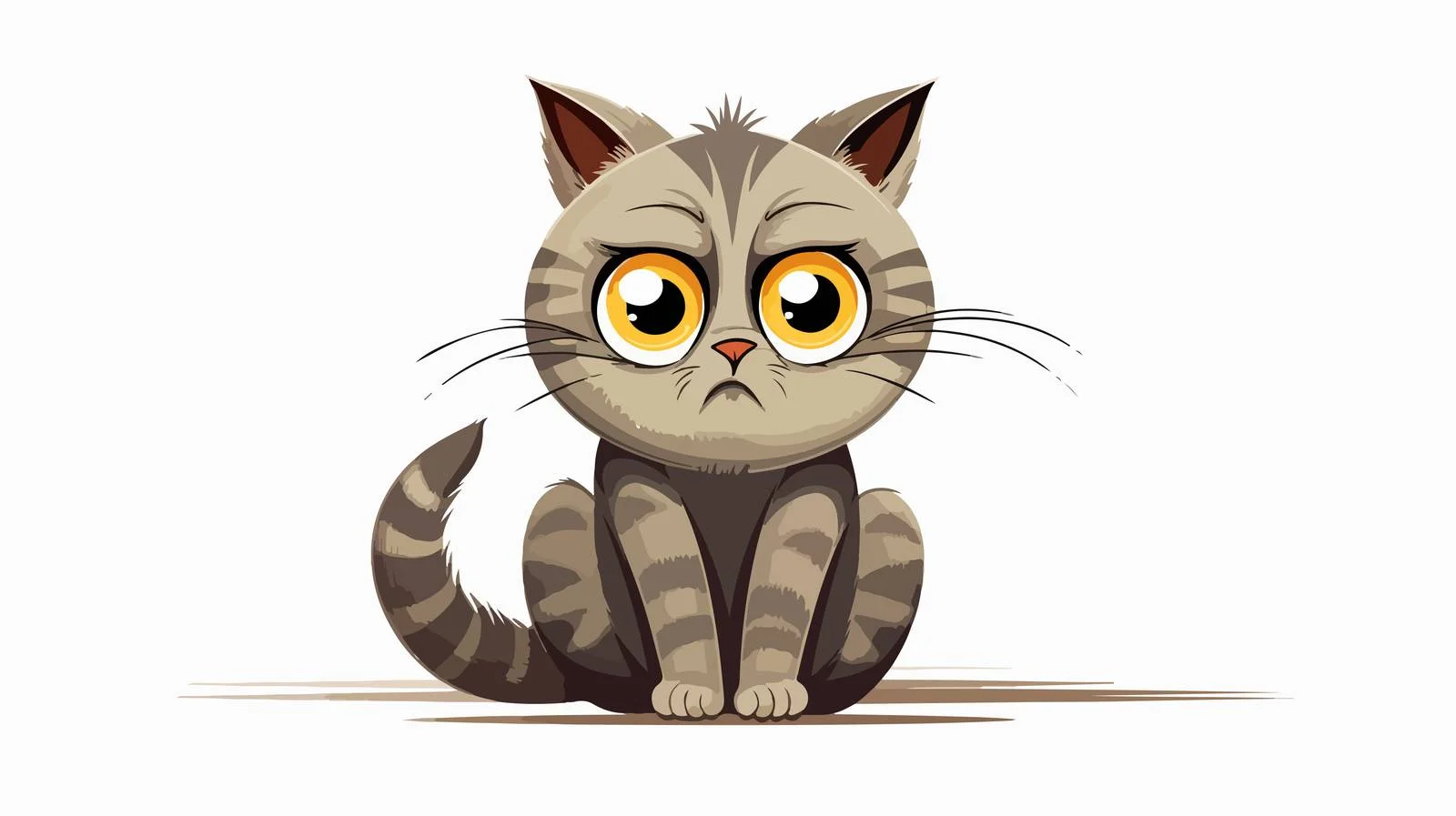 Vintage Staring Cat Illustration — free download from Dotvec