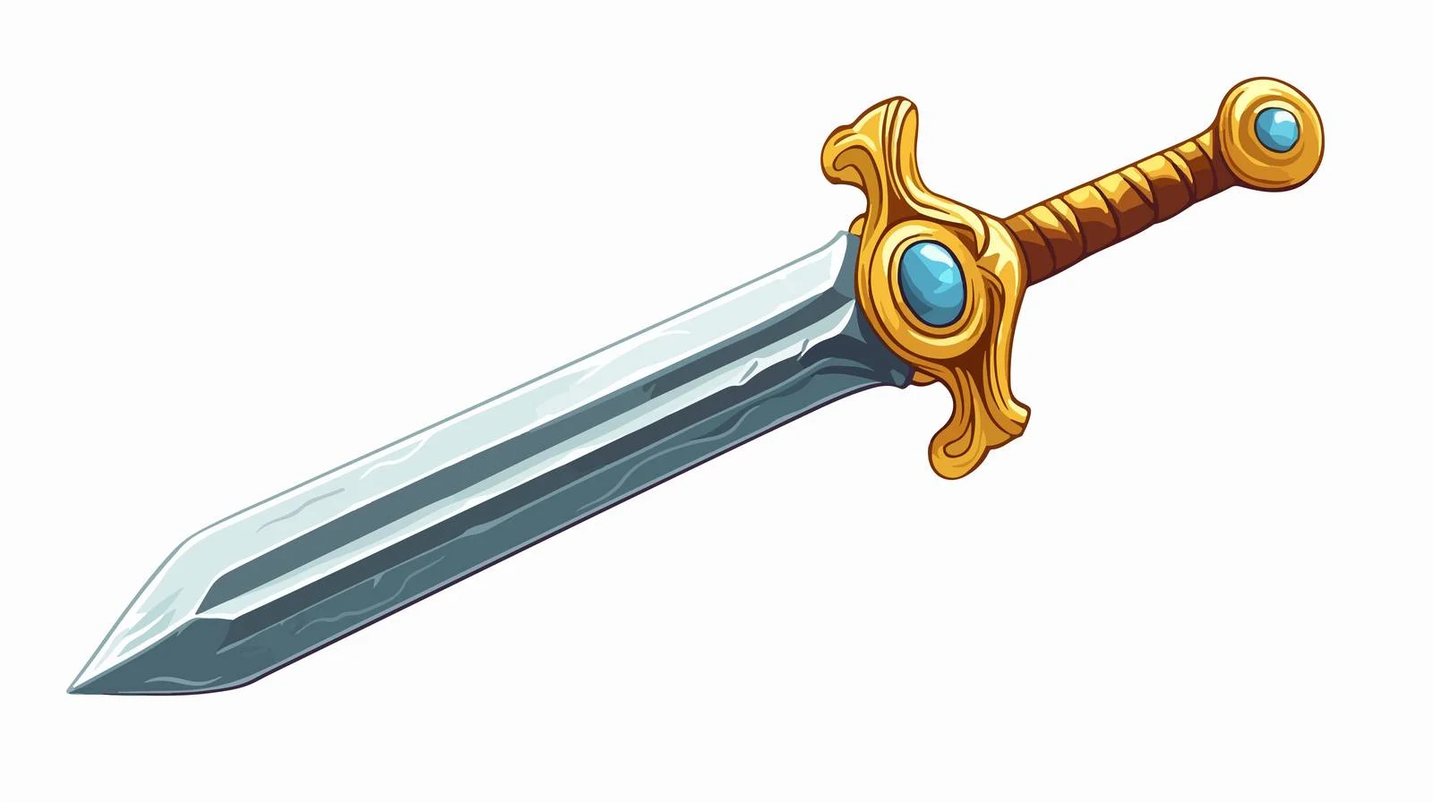 Vintage Cartoon Sword Illustration — free download from Dotvec